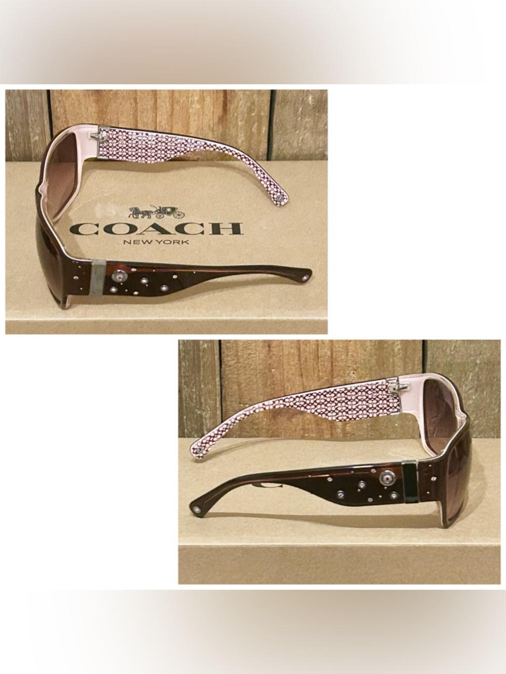 Coach Allie S460 Sunglasses with Hard Case, Cleaning Cloth & Free Gift Box. - Picture 13 of 16
